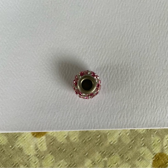 Pink Rhinestone Charm (NOT Pandora) - Picture 5 of 7